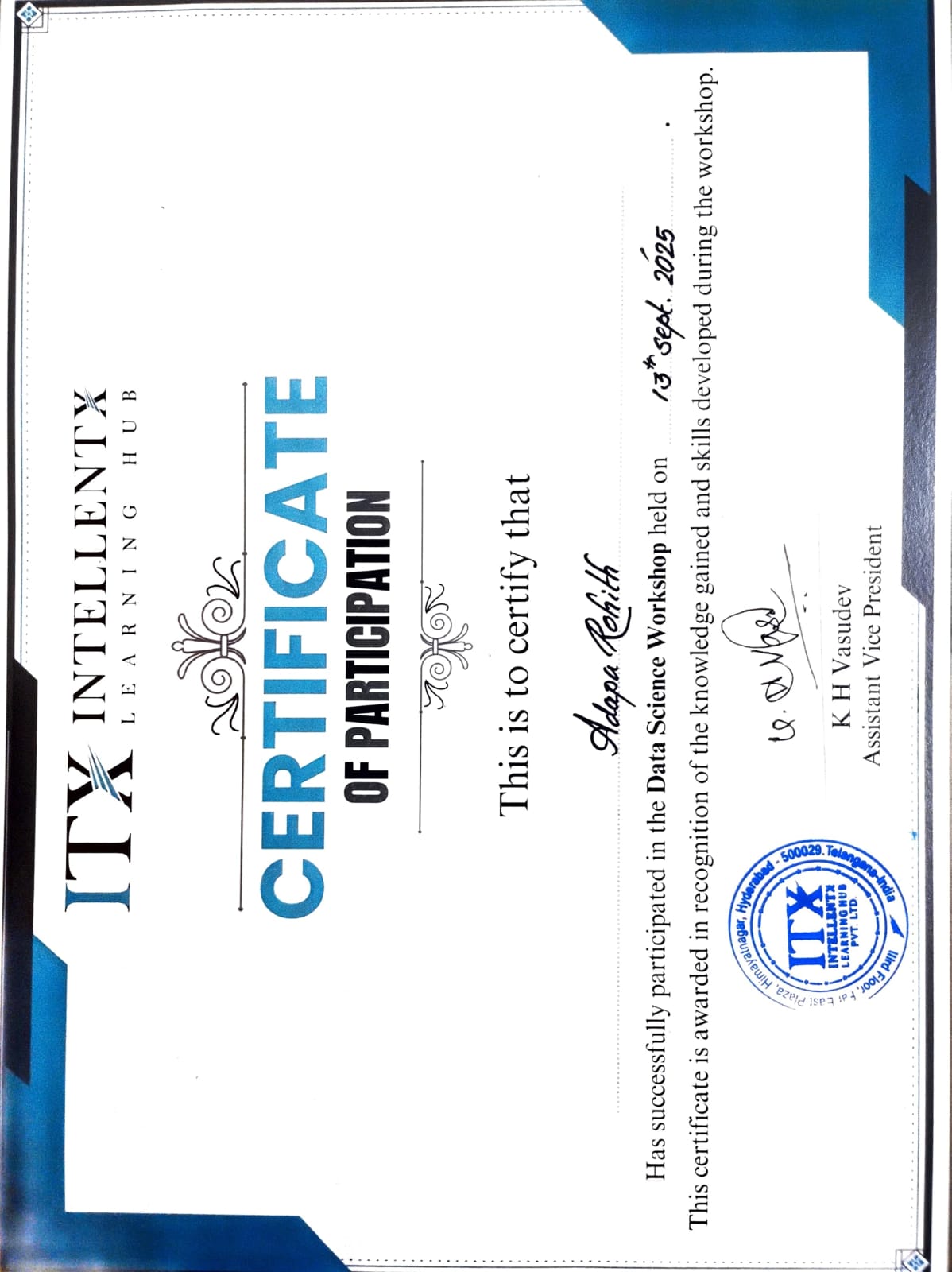 Hackathon Certificate 3